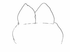 ears half glued