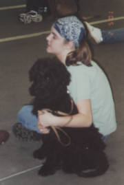 Kayleigh hugging Rikki